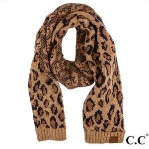 C.C Leopard Latte Scarf